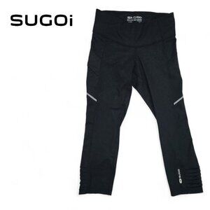 SUGOI women's ignite running capri leggins black with prints small